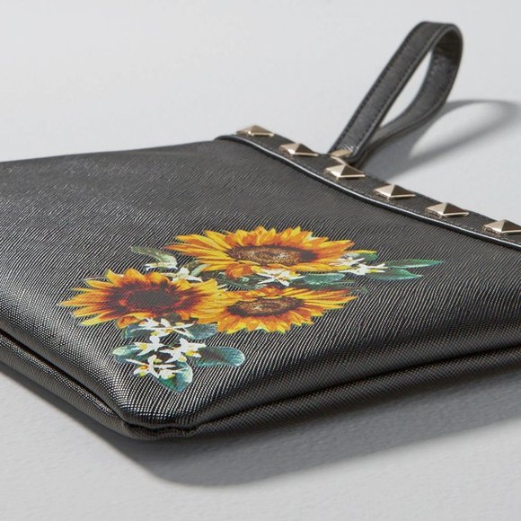 WHBM NWT Sunflower Studded Pouch - Picture 3 of 4